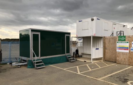 Customer Temporary Toilets Luxury Building Site Loo Hire